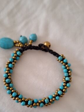Turquoise Beaded Braided Bracelet